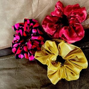 Handmade  Valentine’s Day scrunchies